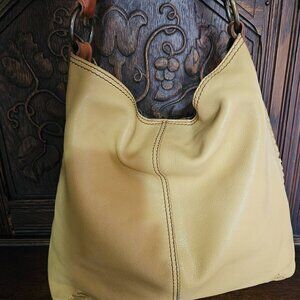 Lucky Brand Mustard Whipstitch Hobo Bag - $55